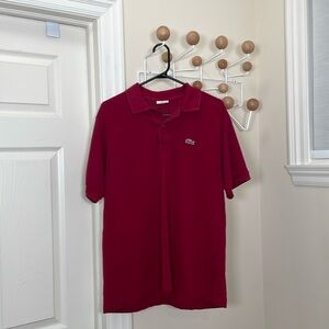Lacoste - Short Sleeve Polo Shirt - Red - Size 5 Small